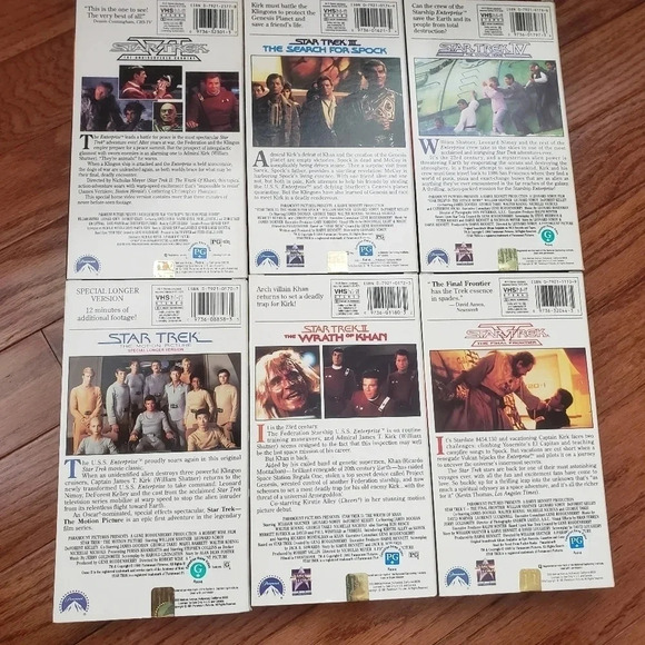 Star Trek The Movie Collection VHS Set Of 6 - Picture 4 of 4